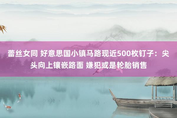 蕾丝女同 好意思国小镇马路现近500枚钉子：尖头向上镶嵌路面 嫌犯或是轮胎销售
